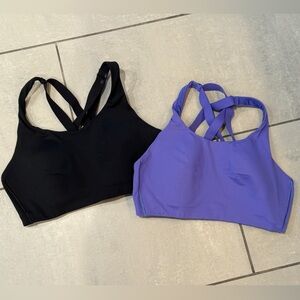 Lululemon Athletica Black and Purple Sports Bras